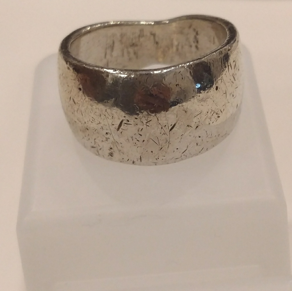 Sterling silver thick ring